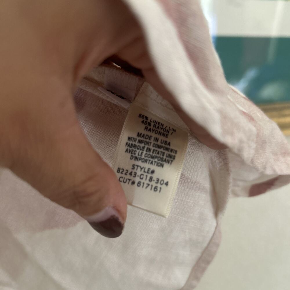 Bella Dahl Frayed edge Tencel Cami Size XS Pink Abstract - Picture 4 of 6